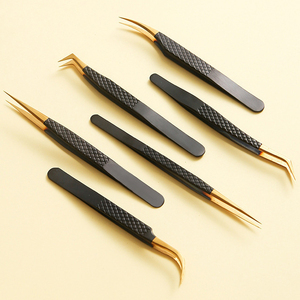 Custom <b>Manicure</b> Private logo Eyebrow <b>Tweezer</b> Lash Extension 90 Degree Eyelash <b>Tweezers</b> Fiber Tip <b>Tweezers</b> - Product Image 1