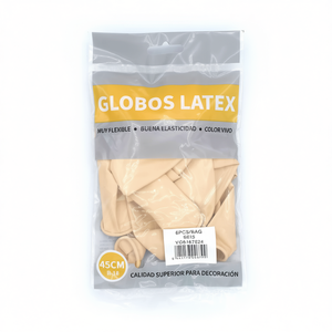 Ballons en latex Decotex 45 cm beige, lot de 6, décorations de fête - Product Image 2