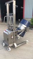 Manutacteur de fûts électrique à rotation manuelle en acier inoxydable ATS pour usine chimique, pour le chargement et le déchargement de fûts d'huile