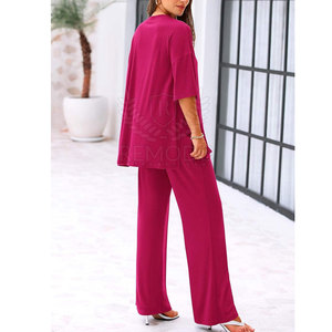 Conjunto Deportivo Informal de 2 Piezas para Mujer, Ligero, Sólido, de Invierno, Camiseta y Pantalón Largo de Algodón para Entrenamientos - Product Image 2