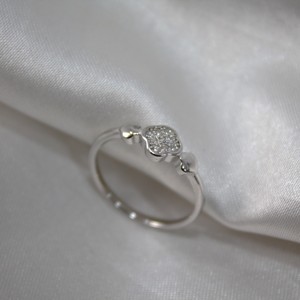 Anillo de piedras preciosas de Plata de Ley 925 ligero minimalista delicado diseño exclusivo con circonita cúbica - Product Image 5