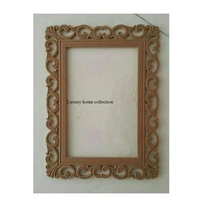 กรอบกระจกทำจากไม้ติดผนังที่มีเอกลักษณ์ซึ่งได้รับแรงบันดาลใจจากการแกะสลักสไตล์วินเทจสไตล์ชนเผ่าสำหรับการตกแต่งภายในแบบดั้งเดิม - Product Image 5