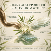 Gouttes d'extrait de feuille de bambou premium, silice standardisée à 70 %, booster de collagène végétal, biotine, zinc, acide hyaluronique, pour l'immunité des adultes