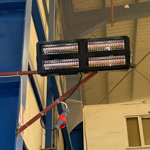ELCON EIR TH08 Chauffage Infrarouge Électrique Industriel 8000W 8kW 380V IP55 Résistant aux Intempéries Aluminium Noir Contrôle Programmable - Product Image 5