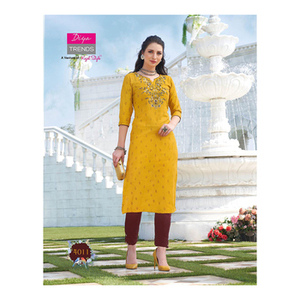 High On Demand Designer Rayon Cotton <b>Kurti</b> and Palazzo Set For Stylish Womens Ethnic Outfit Available At Bulk Quantity - Product Image 3