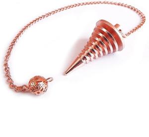 จี้ลูกตุ้มโลหะทองแดงสำหรับทำสมาธิทำนายการนั่งสมาธิขดลวดเกลียวเงินรักษาสมดุลจุด-งานฝีมือแมกนีเซีย - Product Image 1