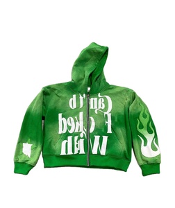 Sudadera con Capucha de Moda para Hombre, con Pedrería, de Gran Tamaño, con Bordado Desgastado - Product Image 1