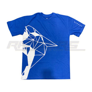 Conception personnalisée OEM T-shirts imprimés pour hommes Coupe ample Trendy Casual Sports Fashion Blue Tees Stock Vente en gros - Product Image 1