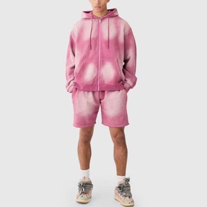 2025 New Style and Wholesale logo Hoodies Men <b>Plain</b> <b>Sweatshirt</b> and Shorts 2 Pieces Sets Sport Cotton Men Sweat suit Set - Product Image 2