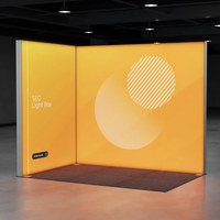 Boîte à lumière rectangulaire en aluminium robuste, haute luminosité, finition thermolaquée pour panneau publicitaire routier, station-service