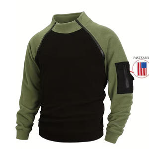 Wholesale Plus Size Men's quarter zip <b>top</b> <b>Coat</b> European Size Slim Fit Stand Collar Long Sleeve Pullover Personalized - Product Image 4