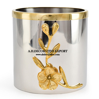 Vase à fleurs en métal doré et argenté, style côtier moderne, fait main, pour centre de table de mariage, décoration intérieure, vase personnalisé