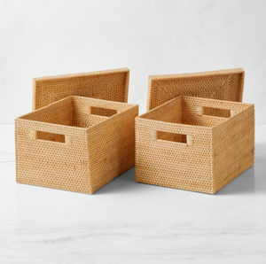 Boîte en rotin durable et légère pour le rangement de la cuisine Paniers élégants - Product Image 2