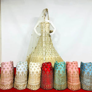 Zarna 16 Kali Net Lehenga Señoras Boda nupcial paquistaní Lehenga Full Jarkan Stone Mirror Shisha Heavy Glitter Can-Can Big - Product Image 1