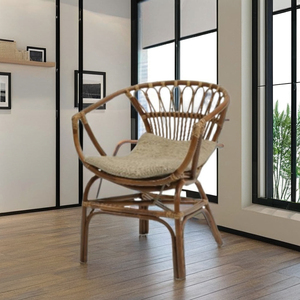 Fauteuil en rotin tufté Borneo, fabrication indonésienne, personnalisable, pour salon extérieur, maison, bureau et hôtel – Vente chaude - Product Image 4