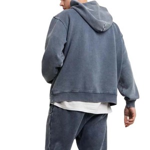 Venta al por mayor de secado rápido 100% algodón Vintage lavado ácido estilo recién llegado 380Gsm sudaderas con capucha personalizadas para hombres peso pesado sudaderas básicas - Product Image 5