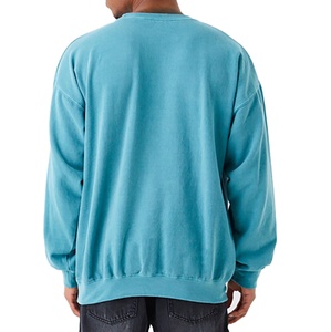 Sudadera Profesional de Algodón 100% con Patrón Sólido y Lavado Ácido, Cuello Redondo, Talla Personalizada, Básica, Mezcla de Algodón para Hombre 2026 - Product Image 3