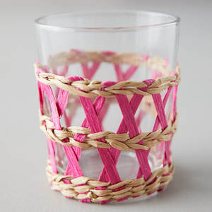 Porte-verres à vin et à eau, tasses avec couverture en jonc de mer personnalisable, accessoires décoratifs faits à la main pour tasse en verre - Product Image 3