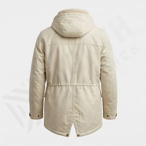 Veste parka d'hiver chaude à capuche pour homme, tissu en toile, col montant, manteau isolé thermique, vêtements d'extérieur résistants, protection contre la neige - Product Image 2