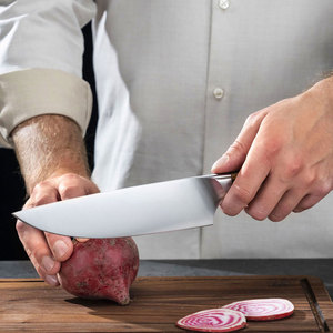 Wholesale 8-Inch Kitchen <b>Chef</b> Knives Handmade Stainless Steel Blades Leather Sheath Custom Logo Professional-Min. Order 10pcs - Product Image 2
