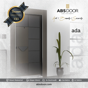 Puerta de Seguridad de Acero ABSDOOR, Estilo Turco Moderno de Lujo, con Relieve, para Entrada de Apartamentos y Hoteles, Aislamiento Térmico Interior, Turquía - Product Image 4
