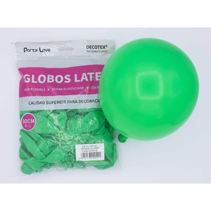 Palloncini in Lattice Resistenti Party Love 30cm Verde Chiaro R12 per Decorazioni di Compleanno - Product Image 1