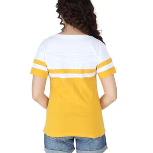 เสื้อยืดคอกลมคอเสื้อของผู้หญิงผ้าฝ้าย100% โลโก้ OEM และออกแบบสีเองสไตล์ลำลองฤดูร้อน - Product Image 2