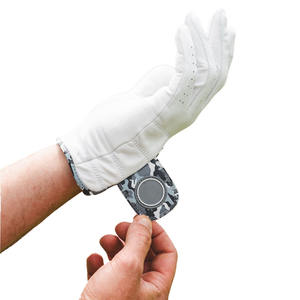 Guantes de golf blancos de cuero genuino de calidad superior Diseño de camuflaje sublimado Cierre de bucle de gancho resistente al agua Deportes - Product Image 2