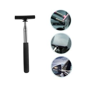 Telescopic 1m <b>Extendable</b> Car Side Mirror Wiper Squeegee <b>Cleaning</b> Tool - Product Image 1