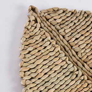 Tienphong 2025 napperon en jonc de mer tissé fait à la main en forme de feuille tapis de table pour la décoration et la protection de la table à manger - Product Image 3