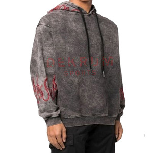 เสื้อฮู้ดดี้ไซส์พลัสแบบย้อมสีพิเศษสำหรับผู้ชาย แจ็คเก็ตซิปสำหรับฤดูหนาว ผ้าระบายอากาศดีไซน์ใหม่ พร้อมการย้อมสีแบบเรียบ - Product Image 1