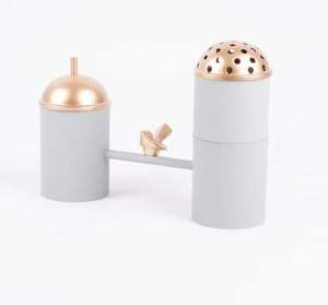 Design moderne Gris Métal Bakhoor Brûleur d'encens Mubakhara 26.5x7.5x19 cm Élégant Religieux Maison Hôtel Utilisation Diffuseur d'encens - Product Image 1