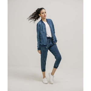 Chaqueta vaquera bomber para mujer - Product Image 4