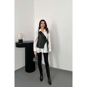 Camisa Blanca con Lazos Laterales - Blanca - Product Image 3