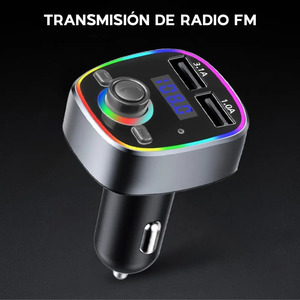 Transmetteur FM Bluetooth pour voiture, audio mains libres USB - Couleurs assorties - Product Image 2
