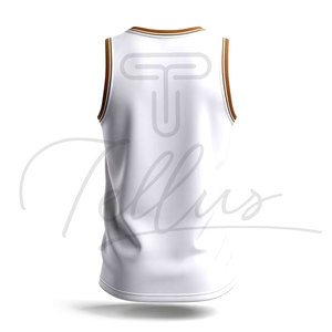 เสื้อบาสเก็ตบอลไซส์ใหญ่ ผ้าโพลีเอสเตอร์ 100% แบบเรียบ ไม่มีแขน แห้งเร็ว รับสั่งทำ ออกแบบเอง พิมพ์ลายตามสั่ง แฟชั่นไม่ซ้ำใคร - Product Image 2