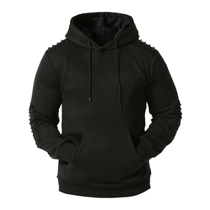 Pull à capuche en coton de haute qualité pour hommes Streetwear décontracté à capuche avec logo personnalisé haut à motif solide pour la saison d'automne - Product Image 3
