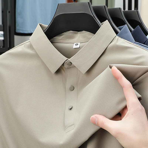 เสื้อยืดผู้ชายสีเทา ดีไซน์ล่าสุด ผ้าถักนิตติ้ง 100% ผ้าฝ้าย ระบายอากาศได้ดี คุณภาพสูง สีพื้น ปรับแต่งได้ แขนสั้น - Product Image 5