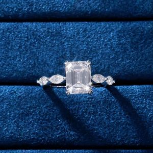 แหวนแต่งงาน/ครบรอบแต่งงาน แบบปรับแต่งได้ เงินแท้ 925 สำหรับทุกเพศ ขนาด 6 มม. เพชรโมอิสซาไนต์ทรงบริลเลียนต์ คัตติ้ง คุณภาพ VVS สี D ชุบทอง - Product Image 6