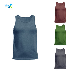 เสื้อกล้ามถักสามส่วนของผู้ชายระบายอากาศได้ดีแห้งเร็วเสื้อกีฬาแขนกุดลำลองปักลาย3D โลโก้ได้ตามต้องการ - Product Image 1