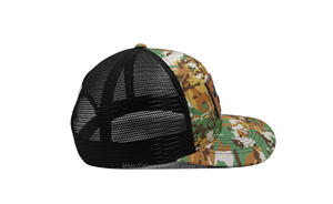 Écusson en cuir personnalisé casquette de camionneur pour hommes sérigraphie chapeau de camouflage pré-incurvé gravé au laser style tendance pour l'extérieur - Product Image 5