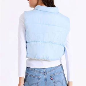 Ropa de invierno transpirable Precio bajo Crop Top Puffer Chaleco Cómodo Desgaste Sin mangas Crop Top Puffer Chaleco - Product Image 2