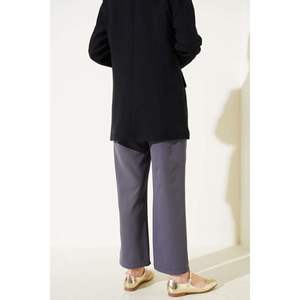 Pantalon large à taille élastique pour femmes Pantalon cargo décontracté respirant avec ruban disponible Petites tailles XL Options de taille basse moyenne - Product Image 4