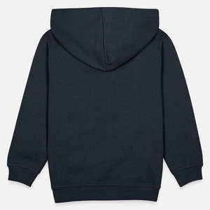 Precio al por mayor Ropa para niños Cremallera con capucha Casual Moda Loungewear Otoño Cálido Grueso Fleece Niño Bordado Orgánico - Product Image 2