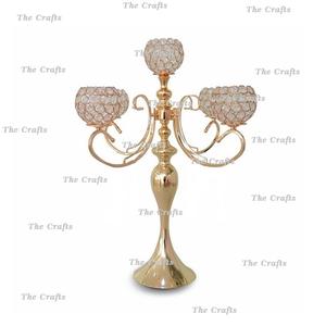 Metal And Crystal <b>Candelabra</b> With Exclusive Quality Customized Size And Shape <b>Candelabra</b> For Party Use - Product Image 2