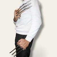 X-Men Blade, artisanat en aluminium élégant, poli, durable, plaqué argent, imprimé UV
