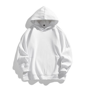 OEM personalizado impreso bordado logotipo diseño sudadera de los hombres otoño Casual Simple Color sólido Sudadera con capucha - Product Image 3