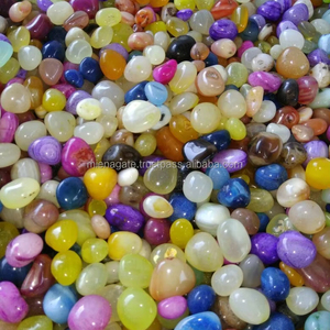 Haute qualité Agate Onyx décoratif violet/rose pierres roulées en gros pierres précieuses galets pavés pour la guérison décoration jardin - Product Image 1