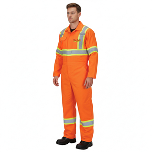 Overol de Trabajo de Seguridad OEM 100% Poliéster Antibolitas, ANSI Clase 2, Impermeable, Color Sólido, Cintas Reflectantes, Overol para Hombre con LED - Product Image 1