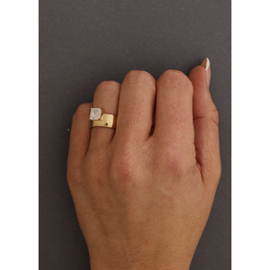 Anillo de Diamantes con Corte Asscher y Banda de Cigarro Porter - Product Image 4